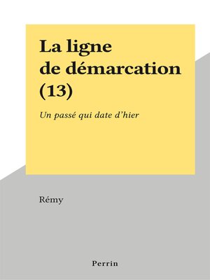 cover image of La ligne de démarcation (13)